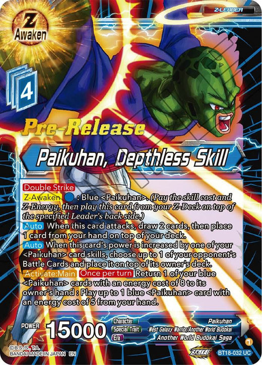 Paikuhan, Depthless Skill BT18-032 Uncommon