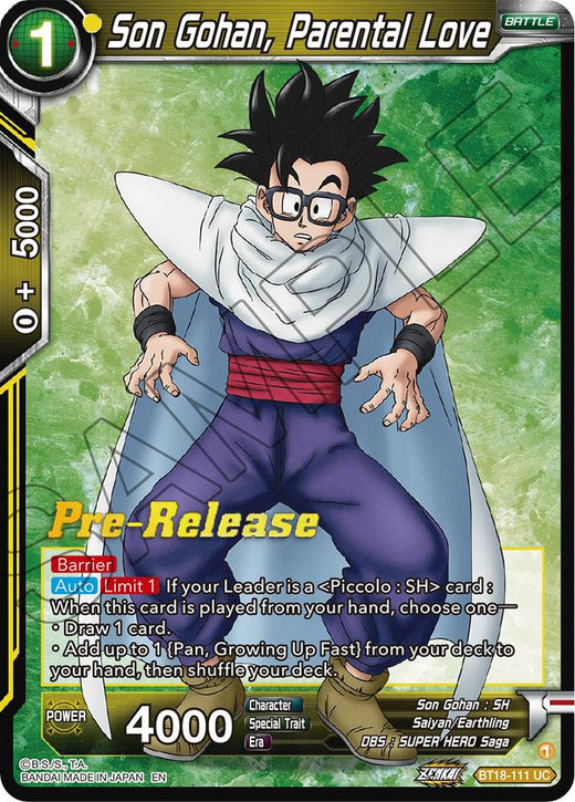 Son Gohan, Parental Love BT18-111 Uncommon