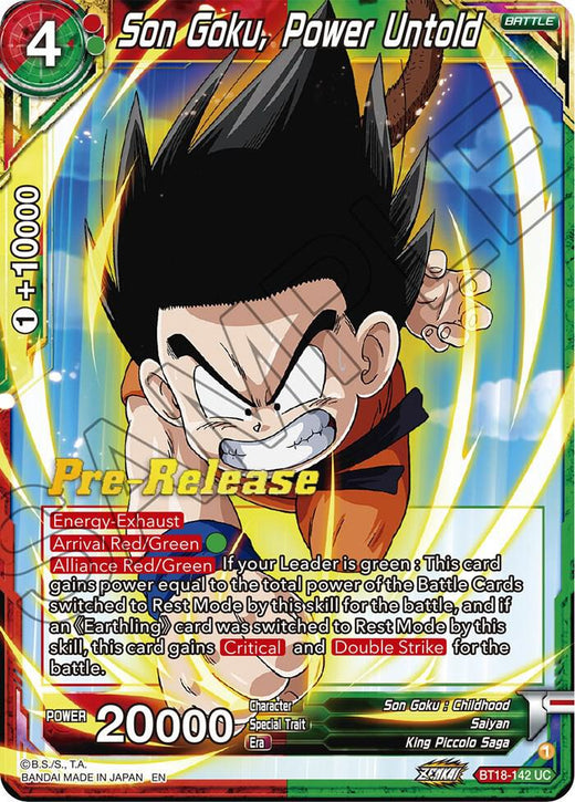 Son Goku, Power Untold BT18-142 Uncommon