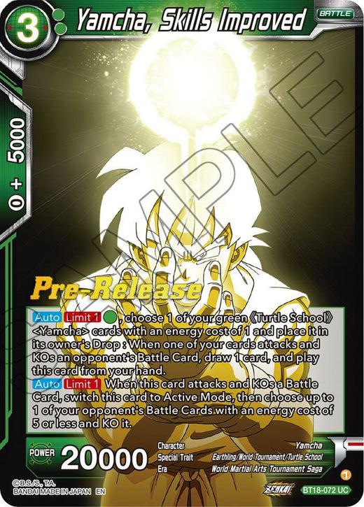 Yamcha, Skills Improved BT18-072 Uncommon