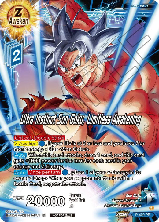 Ultra Instinct Son Goku, Limitless Awakening P-400 Promo Foil