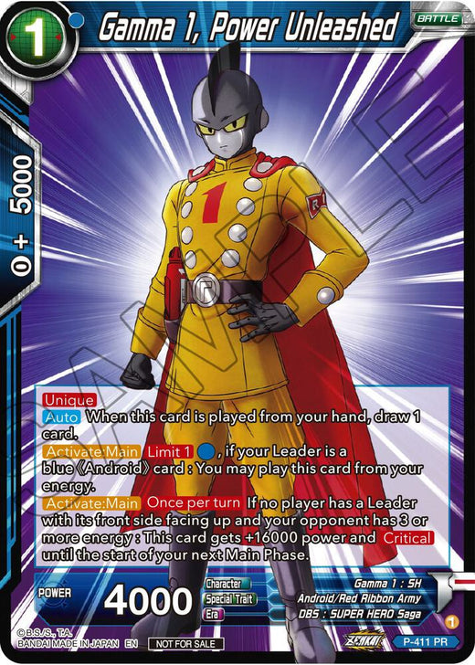 Gamma 1, Power Unleashed (Zenkai Series Tournament Pack Vol.1) P-411 Promo