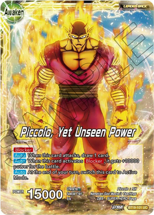 Piccolo // Piccolo, Yet Unseen Power BT19-101 Uncommon