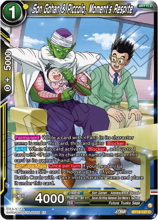 Son Gohan & Piccolo, Moment's Respite BT19-127 Common