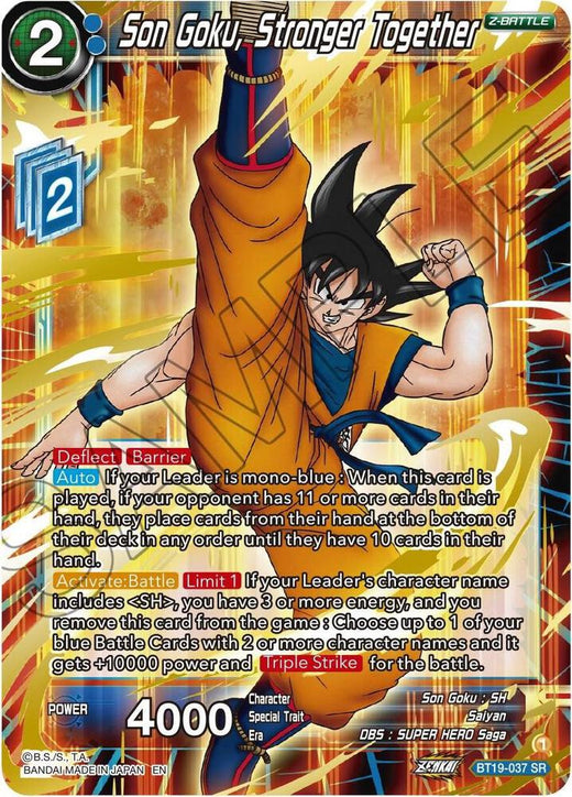 Son Goku, Stronger Together BT19-037 Super Rare Foil