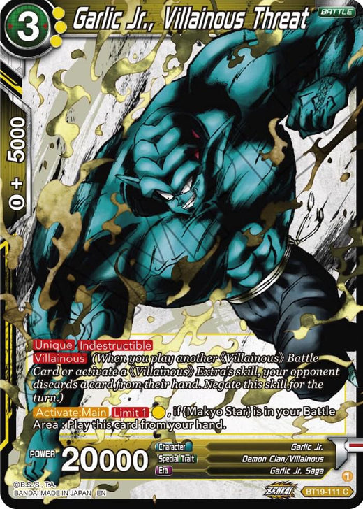 Garlic Jr., Villainous Threat BT19-111 Common
