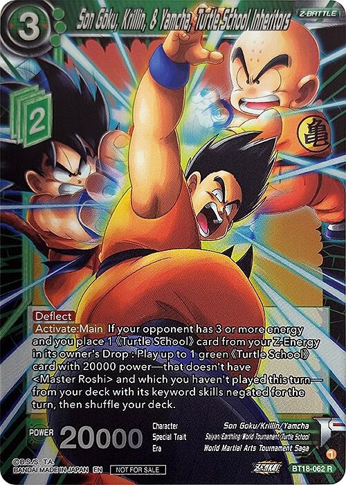 Son Goku, Krillin, & Yamcha, Turtle School Inheritors (Zenkai Series Pack Vol.1) BT18-062 Promo