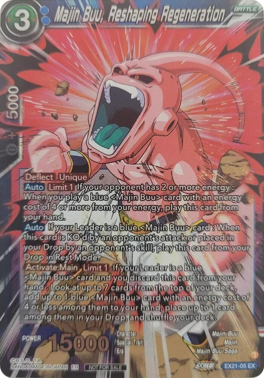 Majin Buu, Reshaping Regeneration (Zenkai Series Pack Vol.1) EX21-05 Promo