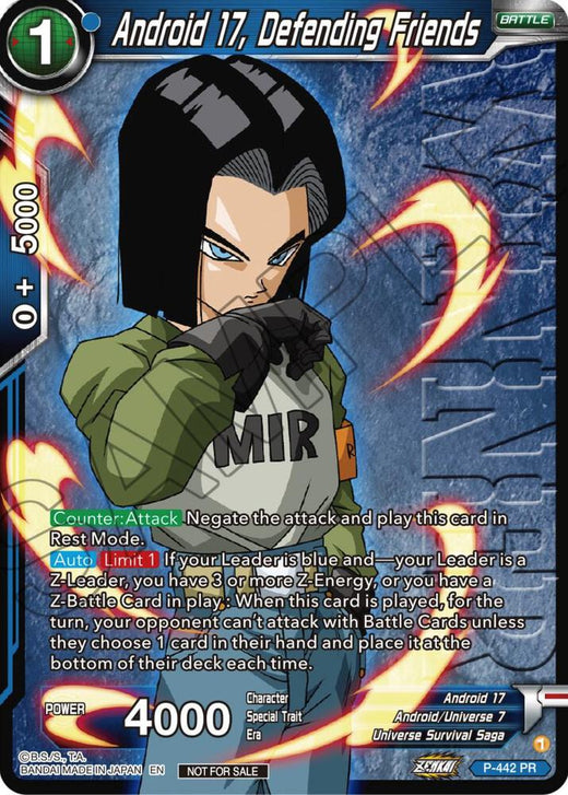 Android 17, Defending Friends (Winner) P-442 Promo