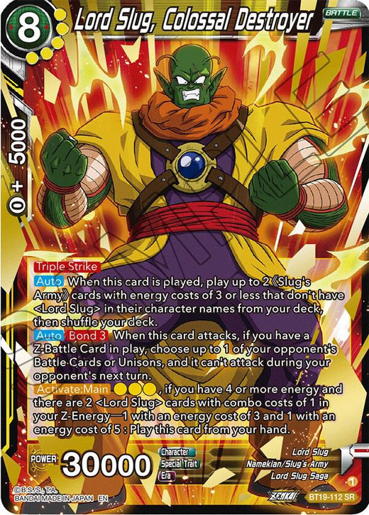 Lord Slug, Colossal Destroyer BT19-112 Super Rare Foil
