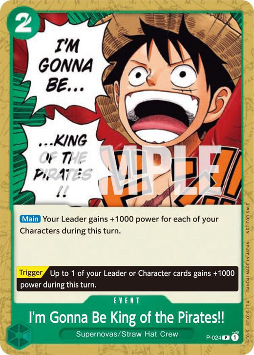 I'm Gonna Be King of the Pirates!! P-024 PR
