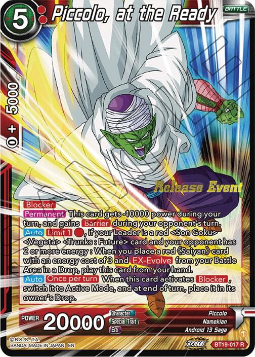 Piccolo, at the Ready (Fighter's Ambition Holiday Pack) BT19-017 Promo