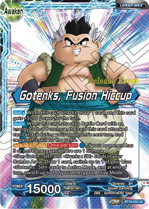 Son Goten & Trunks // Gotenks, Fusion Hiccup (Fighter's Ambition Holiday Pack) BT19-035 Promo