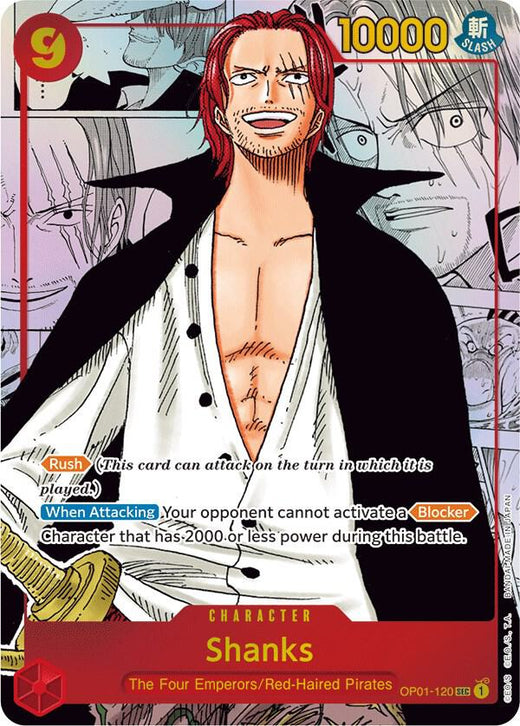 Shanks (Parallel) (Manga) (Alternate Art) OP01-120 SEC Foil
