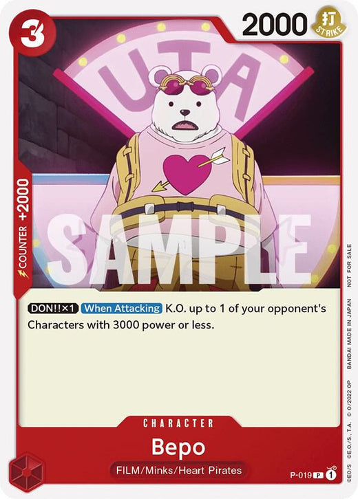 Bepo (One Piece Film Red) P-019 PR