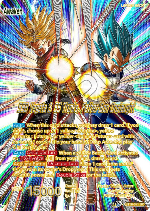 Trunks // SSB Vegeta & SS Trunks, Father-Son Onslaught BT16-071 Uncommon Foil
