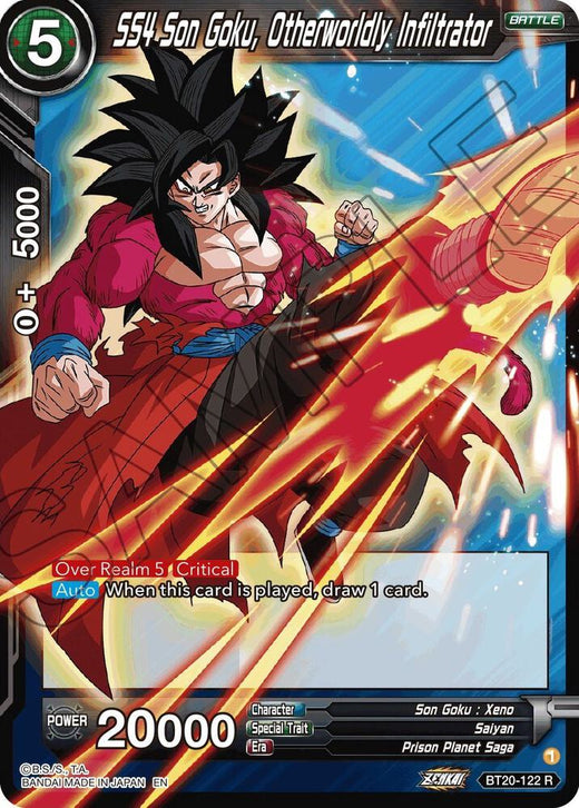SS4 Son Goku, Otherworldly Infiltrator BT20-122 Rare