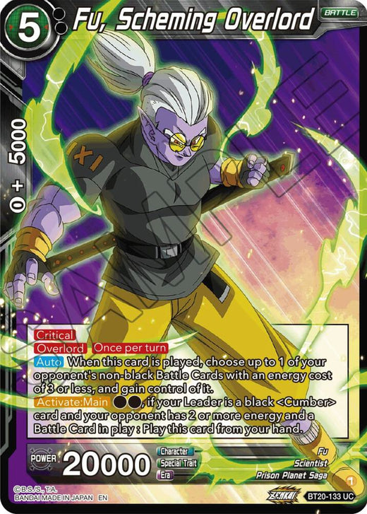 Fu, Scheming Overlord BT20-133 Uncommon