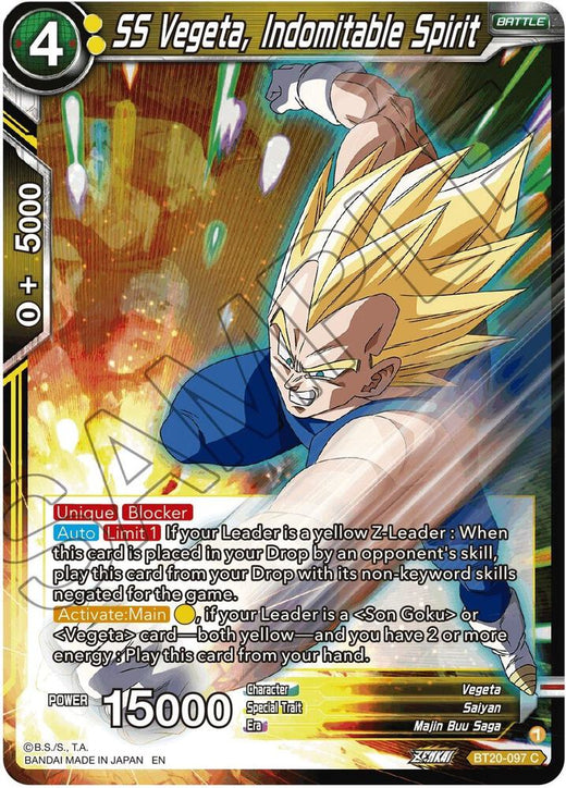 SS Vegeta, Indomitable Spirit BT20-097 Common