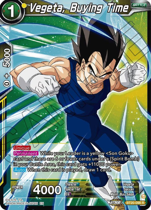 Vegeta, Buying Time BT20-098 Rare
