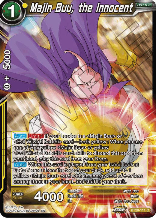 Majin Buu, the Innocent BT20-111 Common