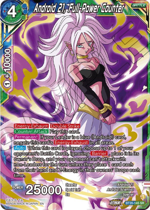 Android 21, Full-Power Counter BT20-145 Super Rare Foil