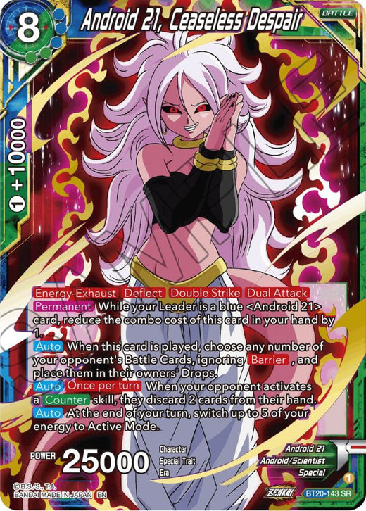 Android 21, Ceaseless Despair BT20-143 Super Rare Foil