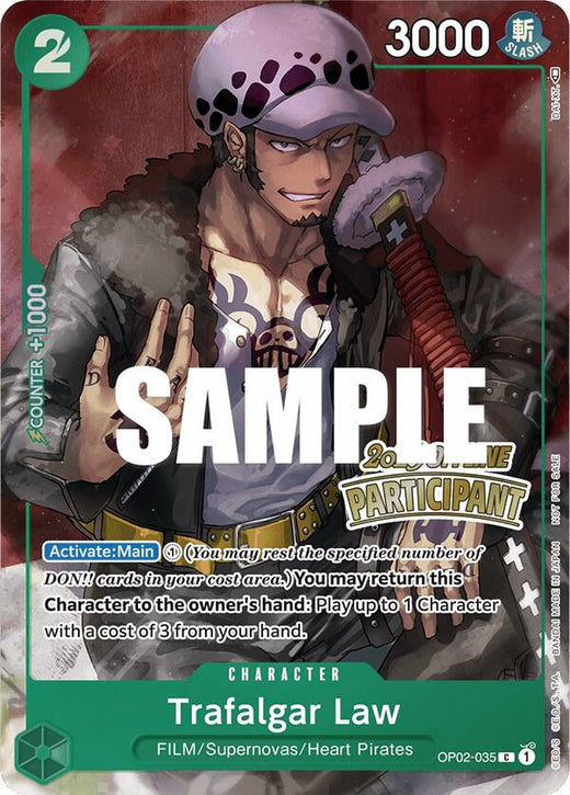 Trafalgar Law (Offline Regional 2023) [Participant] OP02-035 PR Foil