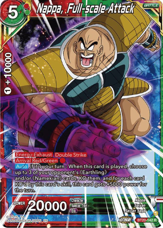Nappa, Full-scale Attack BT20-142 Rare