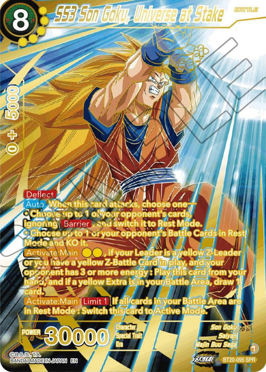 SS3 Son Goku, Universe at Stake (SPR) BT20-095 Special Rare Foil