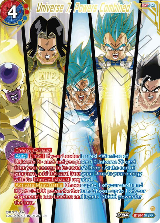 Universe 7, Powers Combined (SPR) BT20-140 Special Rare Foil