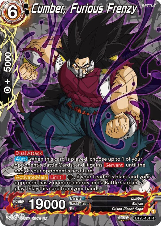 Cumber, Furious Frenzy (Silver Foil) BT20-131 Rare