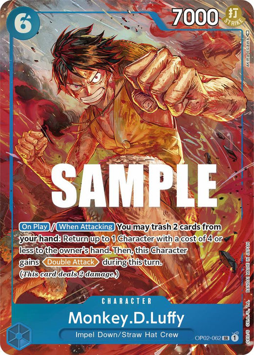 Monkey.D.Luffy (062) (Alternate Art) OP02-062 SR Foil