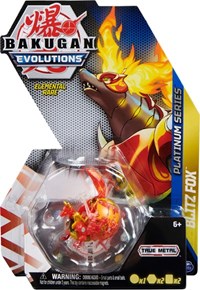 Platinum Series Bakugan Single Pack - Elemental Pyrus Platinum Blitz Fox
