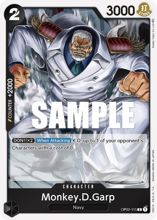 Monkey.D.Garp (115) OP02-115 R Foil