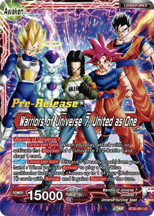 Android 17 // Warriors of Universe 7, United as One BT20-001 Uncommon