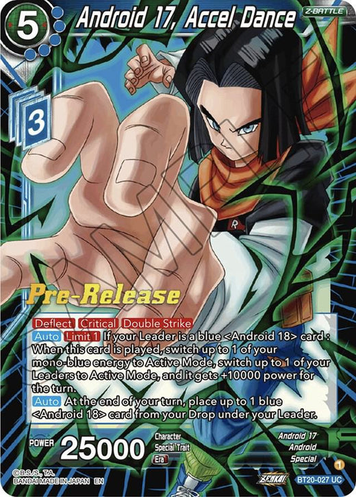 Android 17, Accel Dance BT20-027 Uncommon