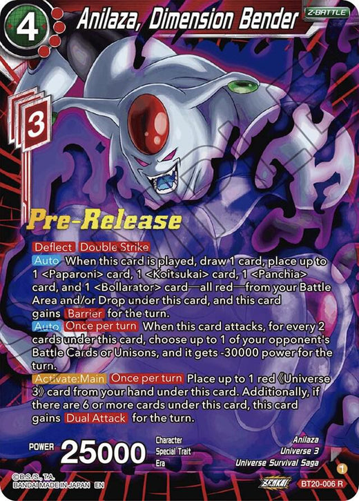 Anilaza, Dimension Bender BT20-006 Rare