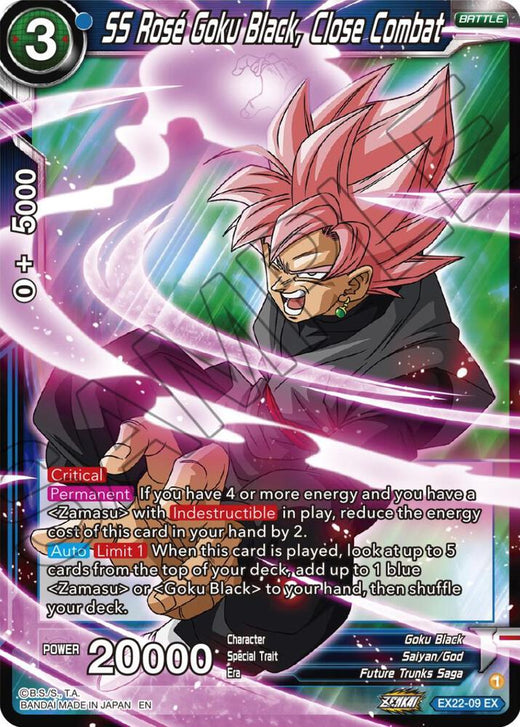SS Rose Goku Black, Close Combat EX22-09 Expansion Rare Foil