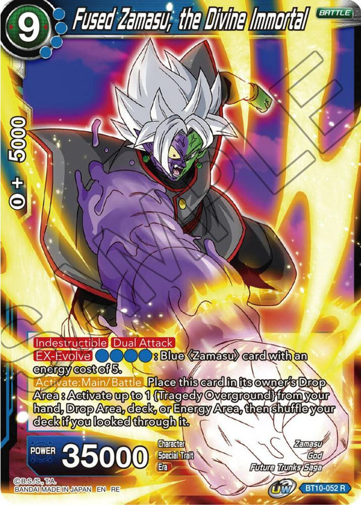Fused Zamasu, the Divine Immortal (Reprint) BT10-052 Rare Foil