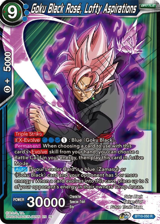 Goku Black Rose, Lofty Aspirations (Reprint) BT10-050 Rare Foil