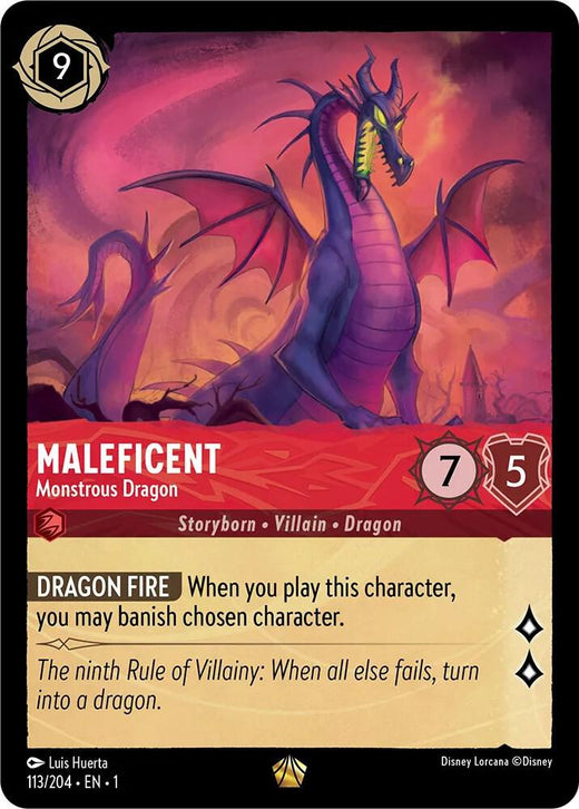 Maleficent - Monstrous Dragon 113/204 Legendary
