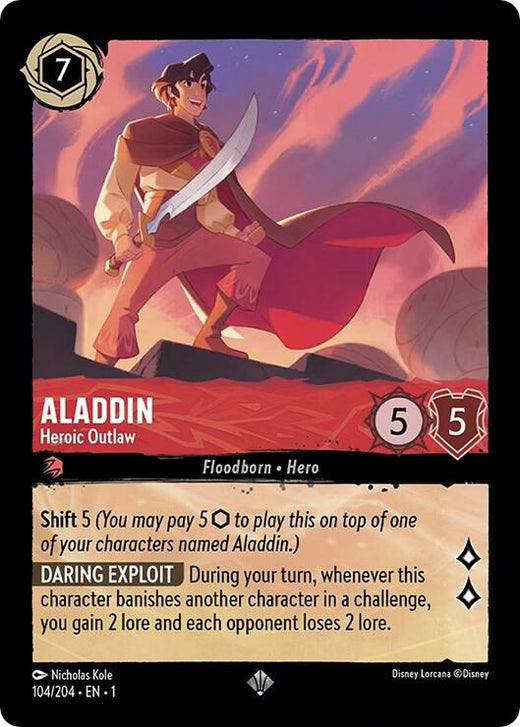 Aladdin - Heroic Outlaw 104/204 Super Rare