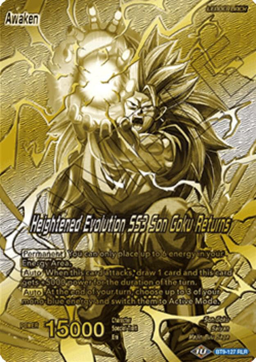 Son Goku // Heightened Evolution SS3 Son Goku Returns (Championship 2023 Golden Card Vol.1) BT9-127 Promo