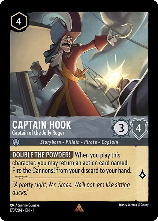 Captain Hook - Captain of the Jolly Roger 173/204 Rare