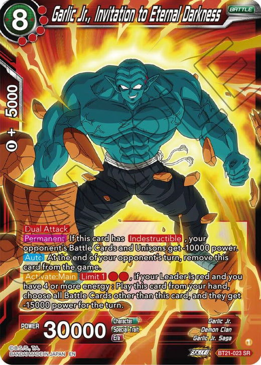 Garlic Jr., Invitation to Eternal Darkness BT21-023 Super Rare Foil