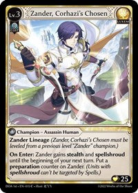Zander, Corhazi's Chosen | Dawn of Ashes 1st Edition | Common | Normal | #015