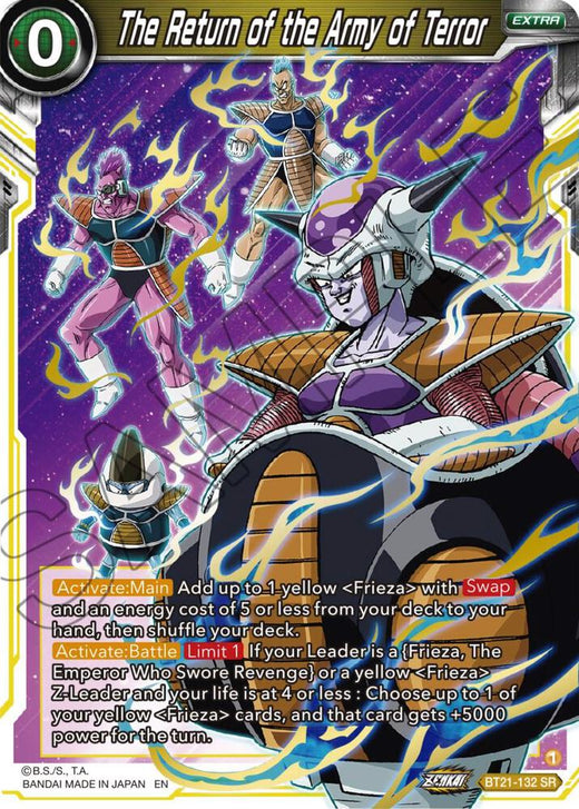 The Return of the Army of Terror BT21-132 Super Rare Foil