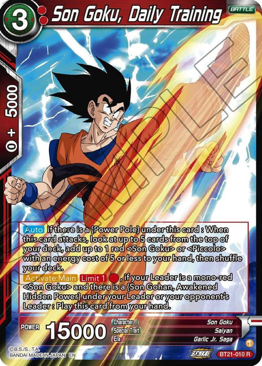 Son Goku, Daily Training BT21-010 Rare
