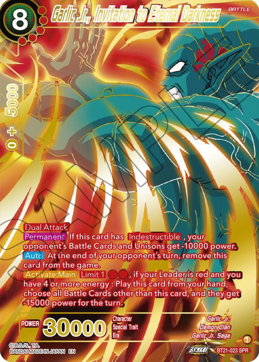 Garlic Jr., Invitation to Eternal Darkness (SPR) BT21-023 Special Rare Foil